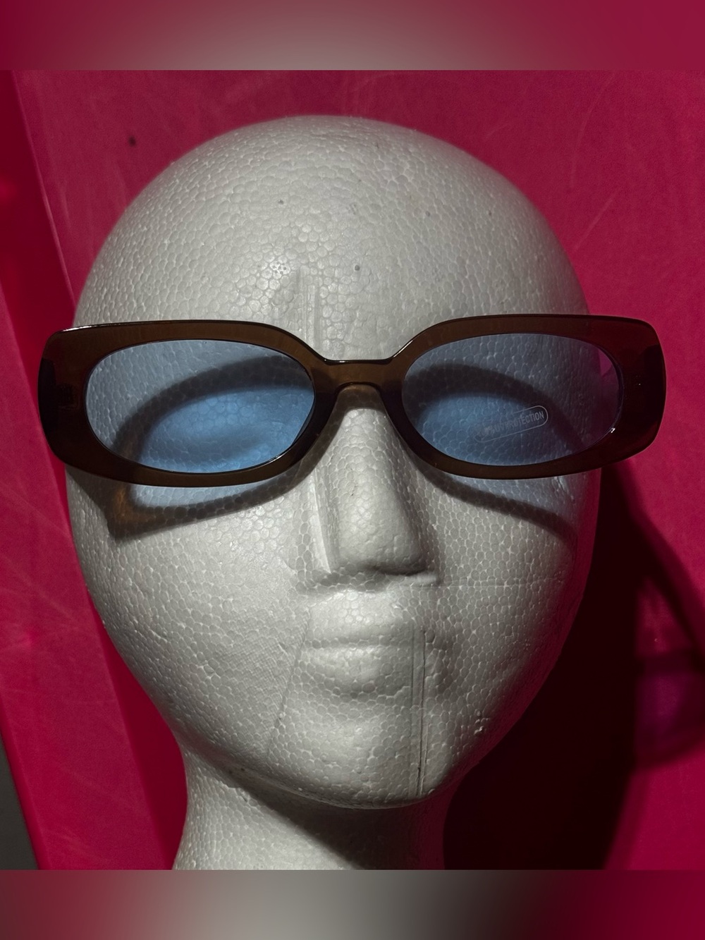 Unlisted Brown Frame Sunglasses with Light Blue Lenses